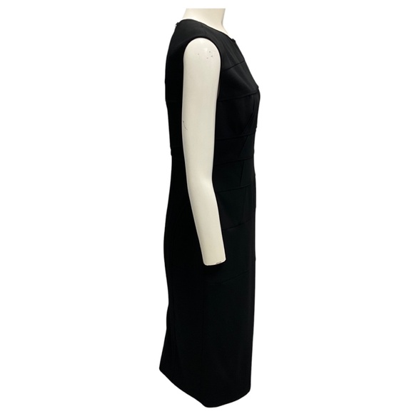 NARCISO RODRIGUEZ BLACK GABARDINE CUTOUT DRESS - Picture 2 of 5